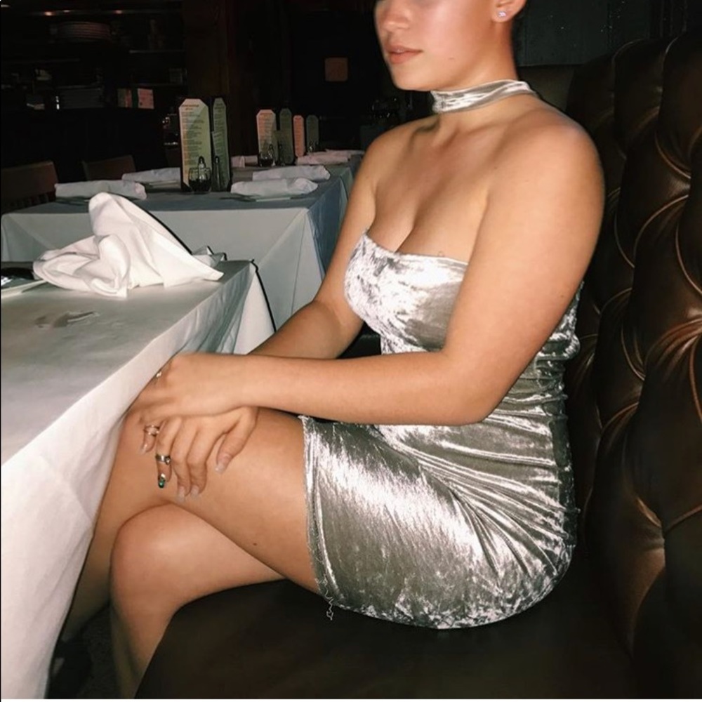 Metallic looking dress